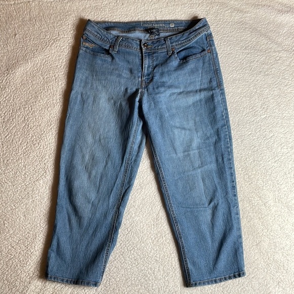 Faded Glory Cropped Denim ankle comfy stretch Size 14 - Picture 2 of 6